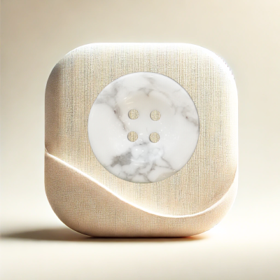Luxury men's suit white marble button with a four-hole design,