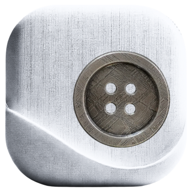 Meteorite button with unique textures and patterns